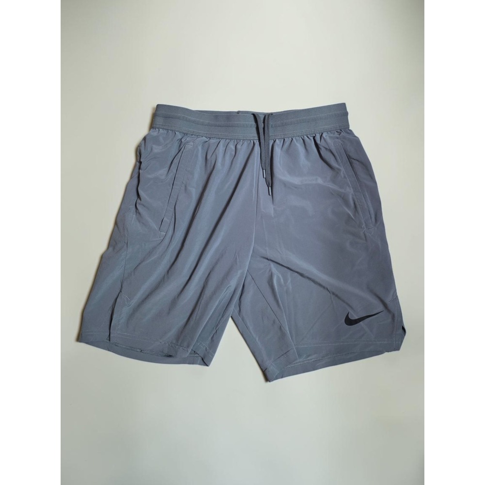Nike Mens Dri-FIT Athletic Training Shorts Gray Size M Drawstring Activewear